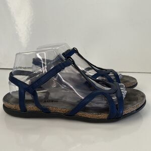 Naot Dorith Metallic Blue Leather Slingback Sandals Women's 10 Comfort Shoes